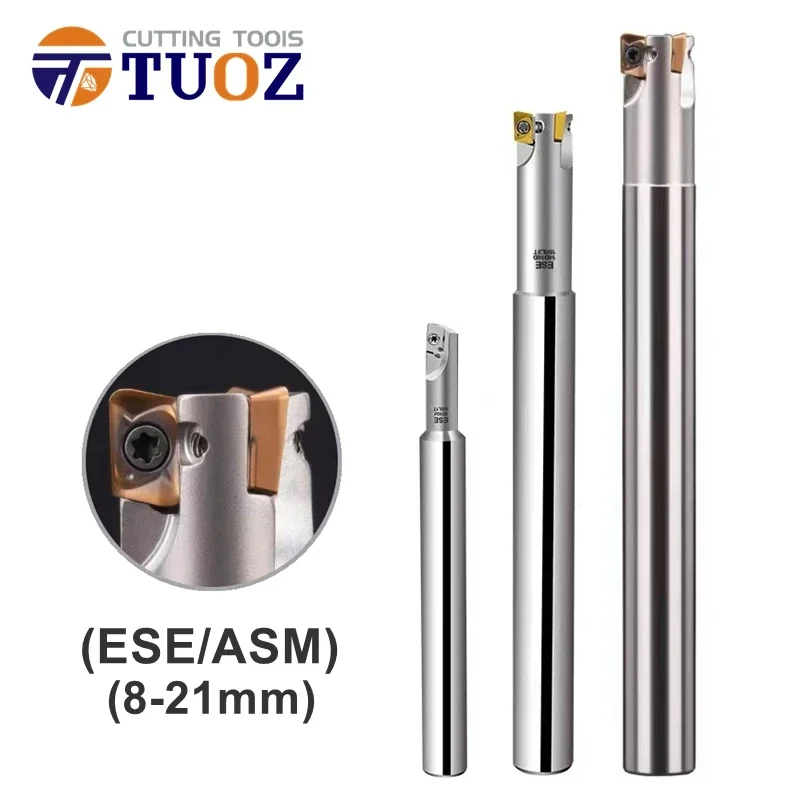 ESE ASM -C10 C12 C16 C20 D8 9 10 11 12 13 14 16 17 20 Small Diameter Fast-feed Milling Cutter for JDMT 070204 08 Carbide Insert