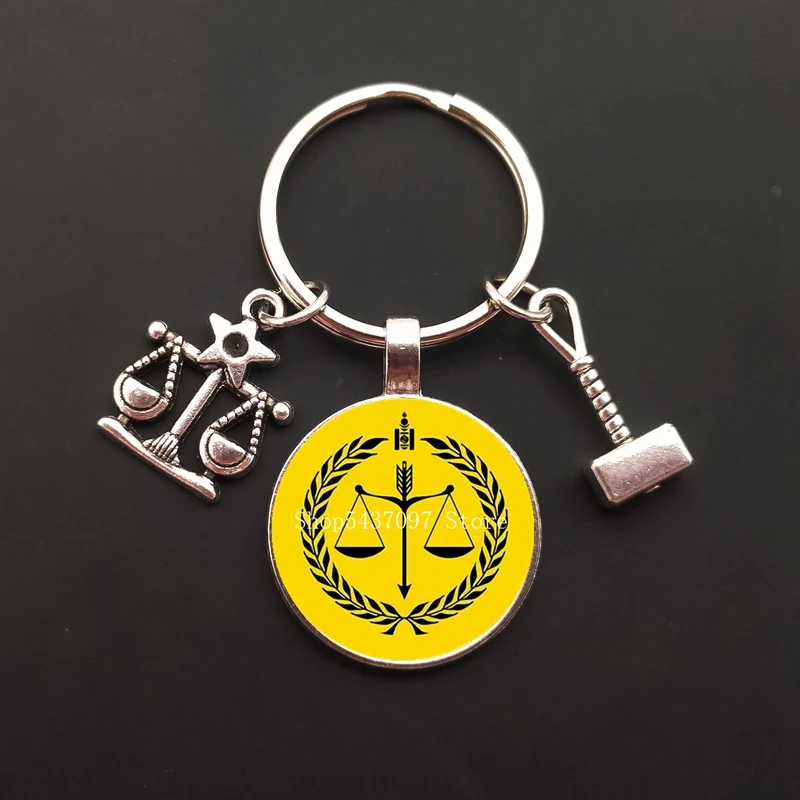 DIY lawyer keychain, justice scale keychain, judge justice hammer keychain, law school student gift, legal justice logo keychain