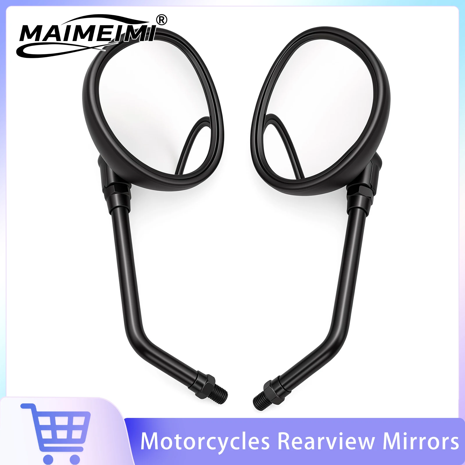 Motor Mirror Rearview Side Mirror Motorcycle Back View Mirror Adjustable Mirror For Motorbike E-bike Scooter Electrical Motor