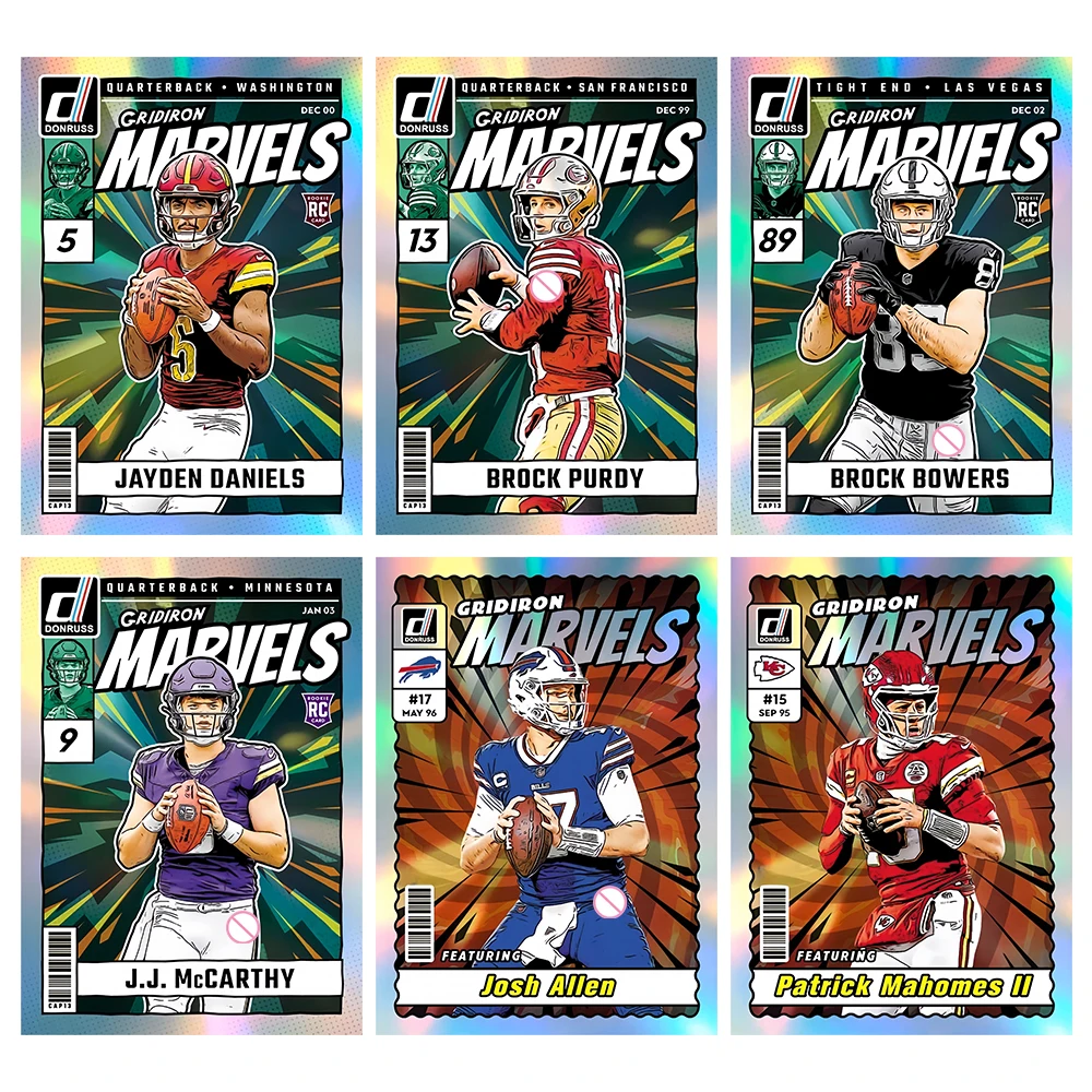 PANINI DIY ตาราง MARVELS GOOTBALL การ์ดสะสม JAYDEN DANIELS JOSH ALLEN BROCK patrick เลเซอร์ rainbow flash วันหยุดของขวัญ