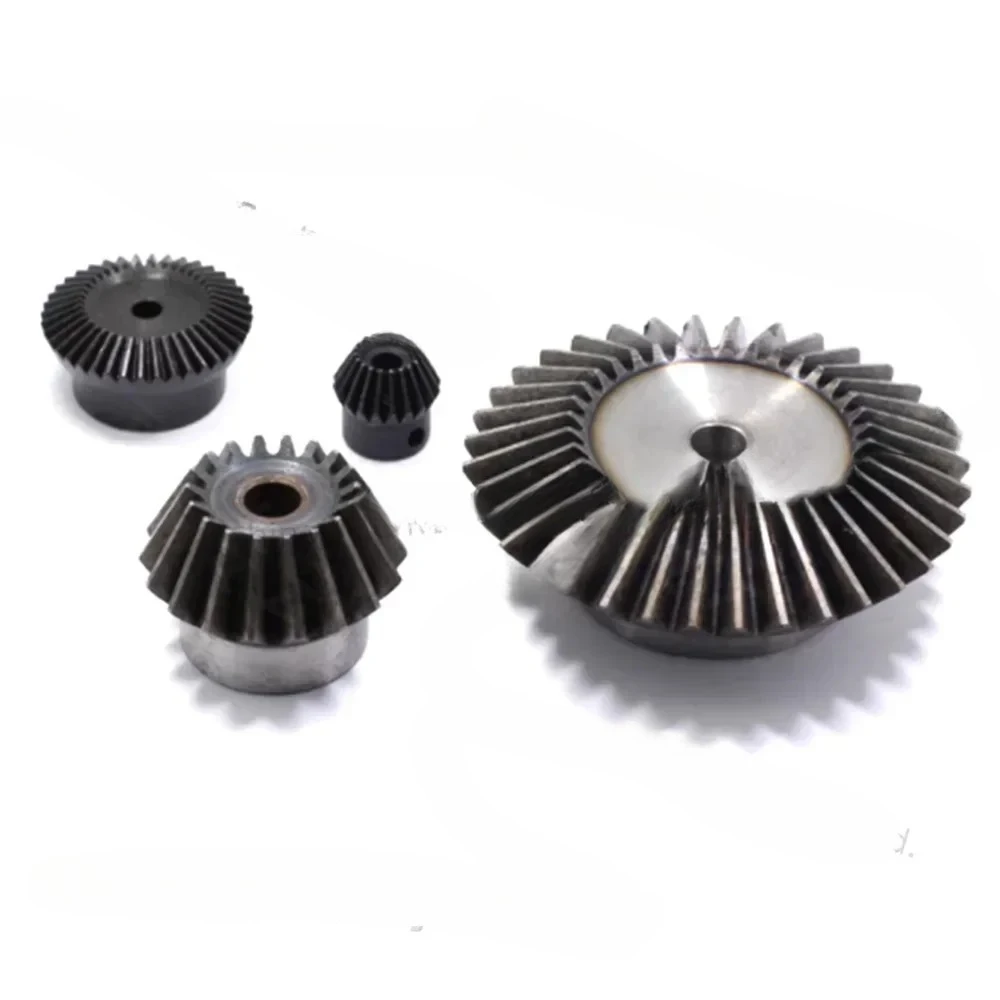 1:3 1:4 Precision bevel gear 1M 1.25M 1.5M 15/45/60/90 Teeth 90 degree drive bevel gear Process hole