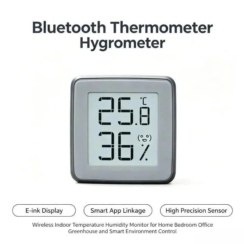 MiaoMiaoCe  Bluetooth Thermometer Hygrometer E-Ink Screen Smart Monitor Compatible with  Home Smart Gadget BT2.0