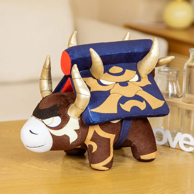 30cm Genshin Impact Arataki Itto Rock Cow Plushie Doll Game Anime Stuffed Animal Doll Cushion Cosplay Props Collection Kids Gift