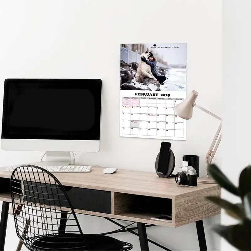 2025 Kalender Honden Grappige Puppy Kalender 11x8 Inch Leuke Hond Wandkalender Familie Creatieve Kalender Voor Kinderen Tieners Hondenliefhebbers