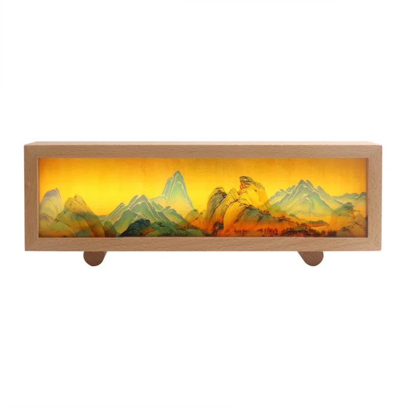 Ambience Light Night Light Charging Light Box Acrylic Cultural Thousand-Li Landscape Decoration Smal