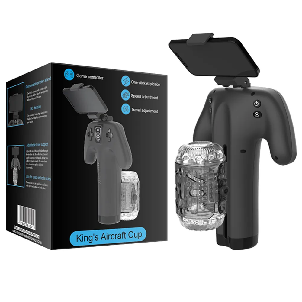 مضخة القضيب الأوتوماتيكية للرجال التلقائي تهتز ذكر الاستمناء مقابض مزدوجة ذكي متعدد التردد الأيدي الحرة الجيب #1