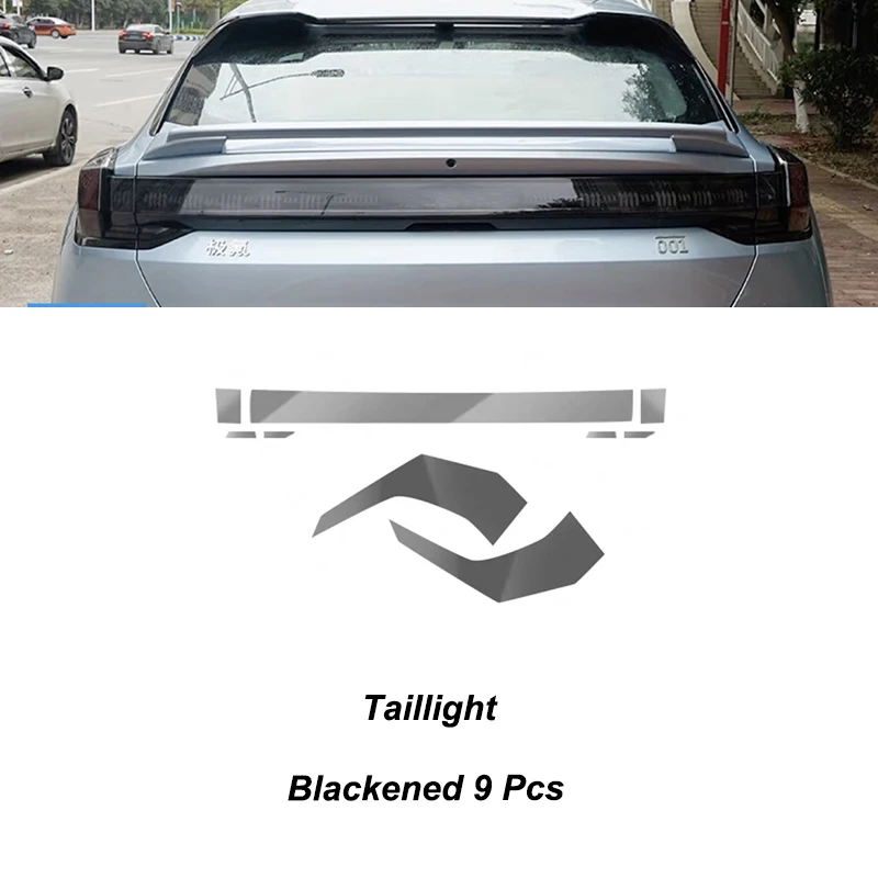 For Zeekr Krypton 001 TPU Blackened Headlight Taillight Foglight Protective Film Car Modification Color Changing Film