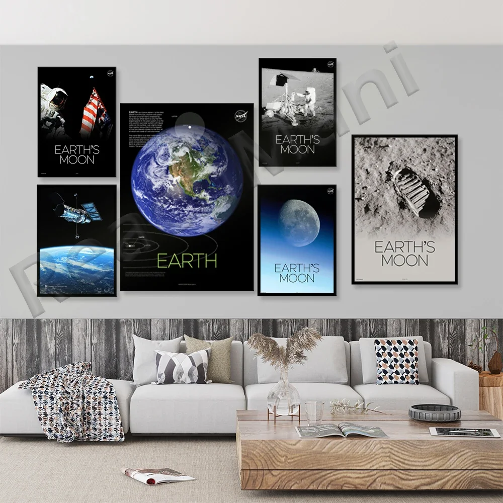 Earth prints, infographics, wall decoration posters for the solar system and beyond,