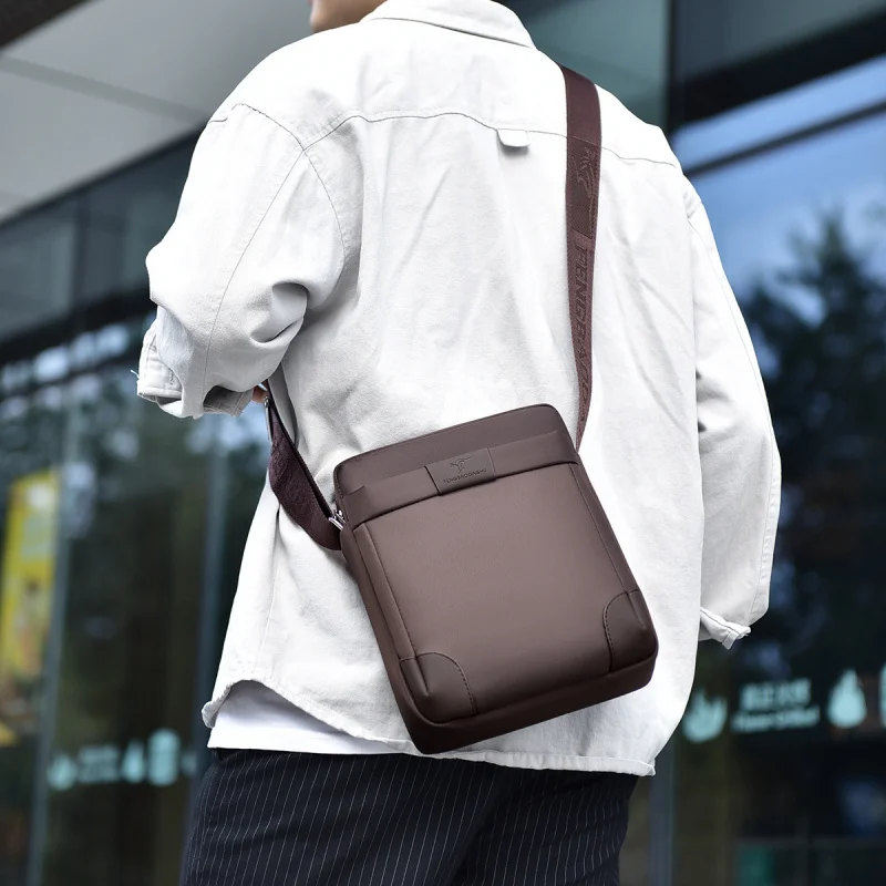 Trendy Men's Shoulder Bag Lightweight Crossbody Bags Casual Sports Waterproof Oxford Cloth