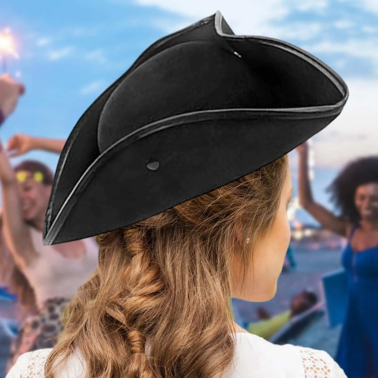 해적 모자 사진 소품 남녀 공용 헤드 드레스 장식 코스튬 액세서리 팬시 드레스 쇼 코스프레 무대 공연 파티 선물