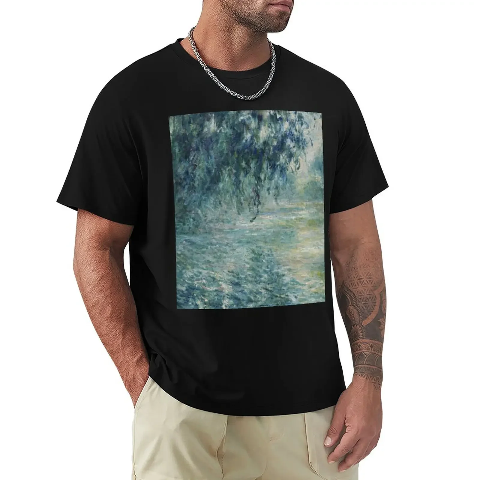 Claude Monet - Morning on the Seine T-Shirt vintage sports fans plus sizes tshirts for men