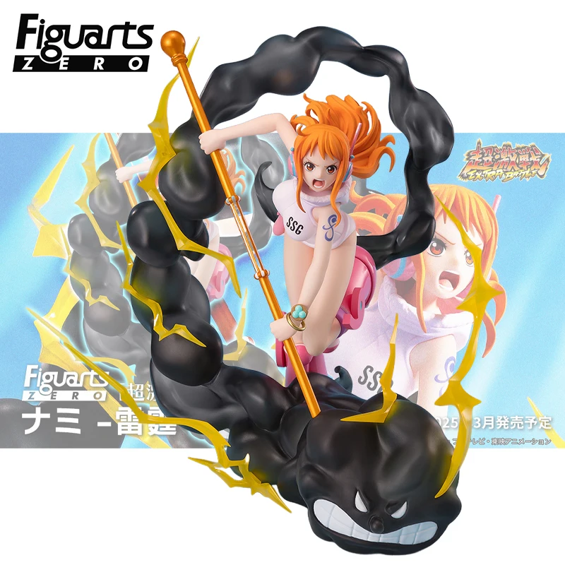 Figura Original de una pieza genuina, Figuarts ZERO EXTRA BATTLE Nami, figura de Anime Original, muñeca coleccionable en miniatura, estatuilla, regalo ornamental