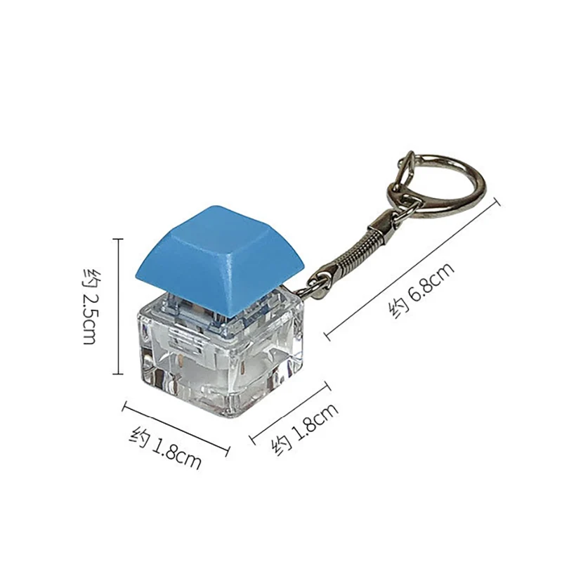 Porte-clés interrupteur à clé, testeur d'arbre, clavier mécanique, bouton Fidget, jouets pour doigts, soulagement du Stress, cadeaux pour adultes