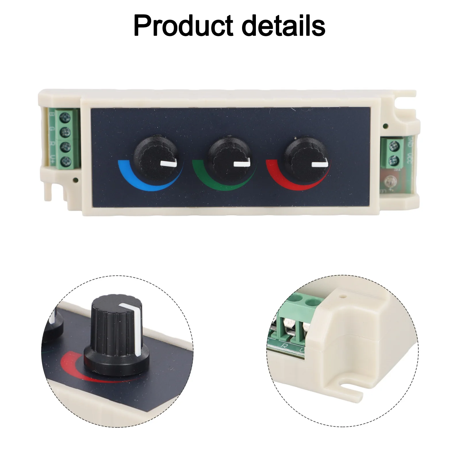 

DC12V24V для контроллера диммера RGB со светодиодной подсветкой, 3-контурный выход для освещения с изменением цвета, легкая регулировка яркости