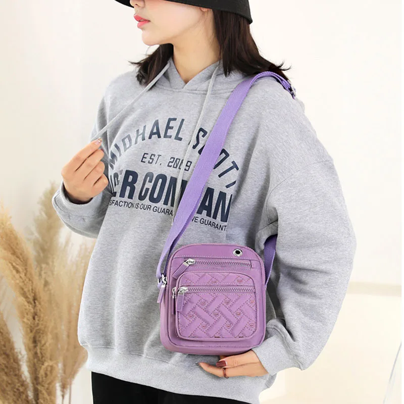 

Nylon Retro Small Mini Waterproof Multiple Pockets Lady Crossbody Bags Letter Shoulder Shopper Purse