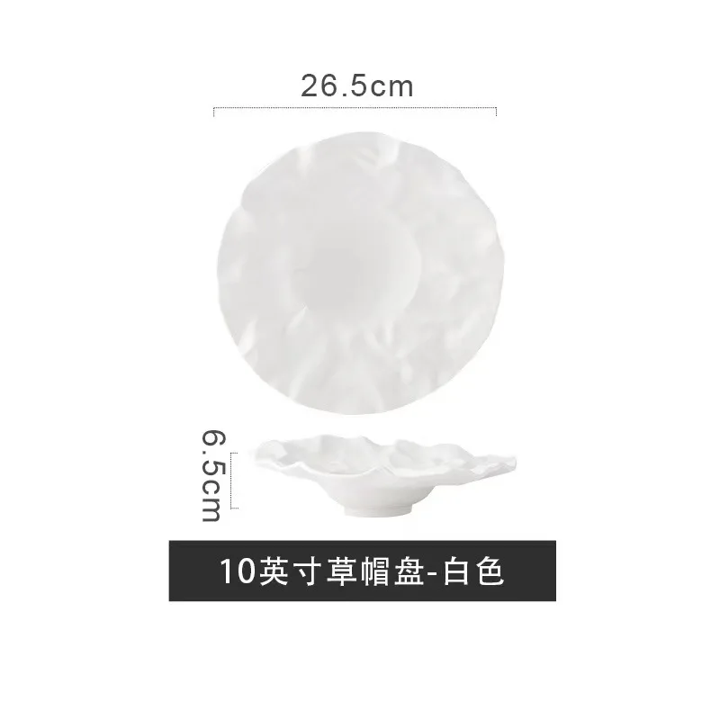 hat plate Deep plate Creative western food plate Commercial artistic conception dish Japanese ceramic hotel tableware