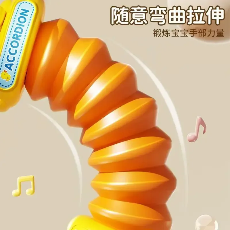 เครื่องดนตรีสำหรับเด็กเล็ก ของเล่นหีบเพลงอะคูเดียน ขนาดเล็ก พกพาสะดวก น้ำหนักเบา เหมาะสำหรับการเดินทาง ของขวัญวันเกิด