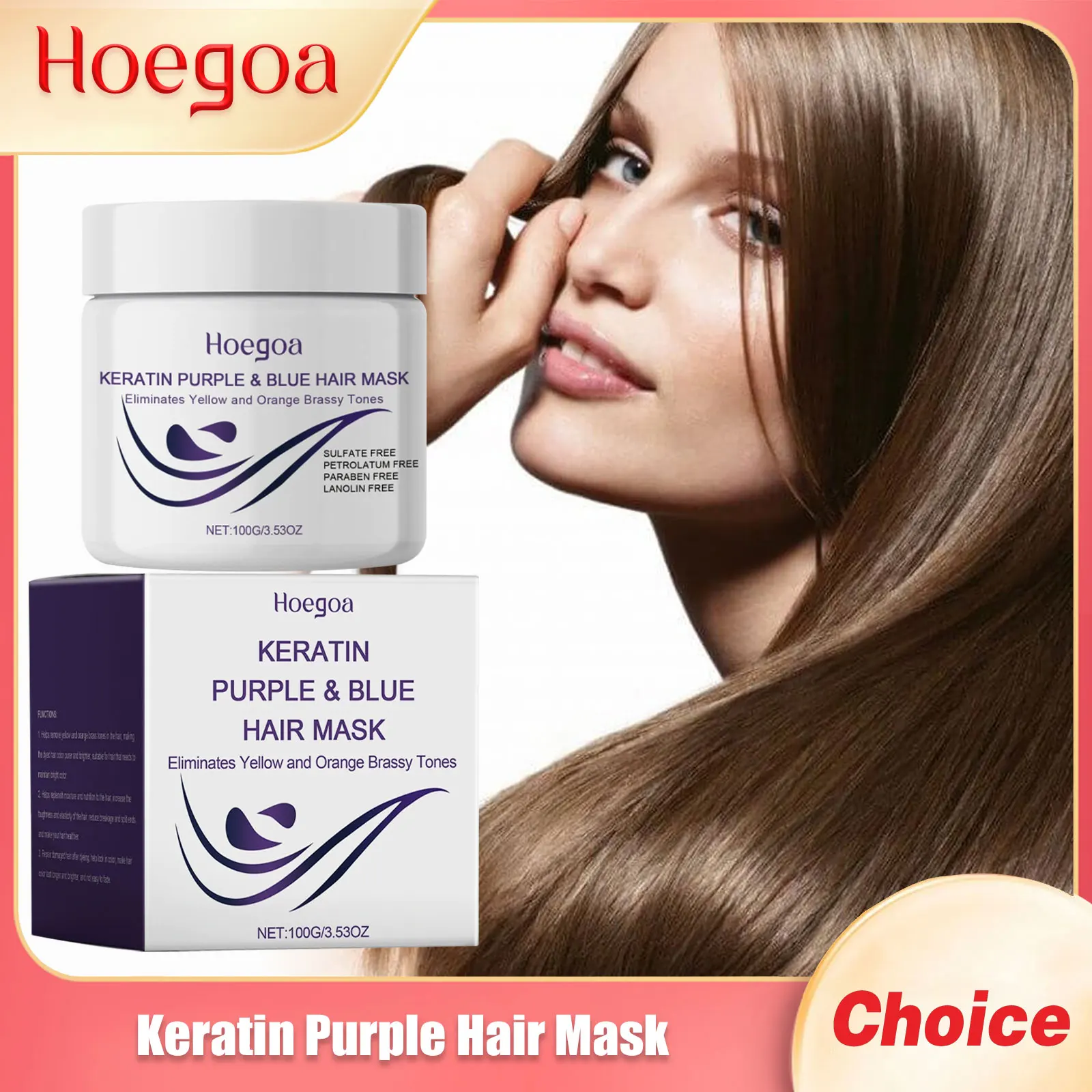 

Keratin Purple Hair Mask Repair Damaged Scalp Treatment Smoothing Straightening Roots Reduce Dryness Hair Care Conditioners 100g