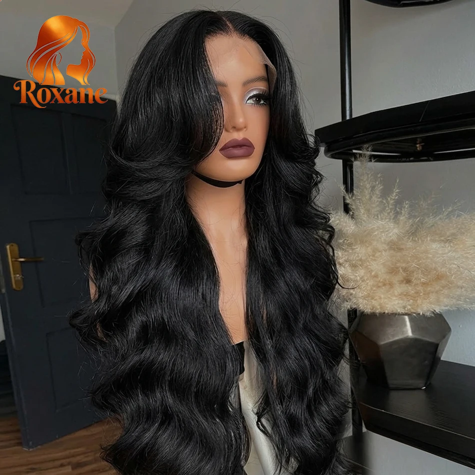 

Парики Roxane 5x5 Gluless Lace Closure, 30-40 дюймов, с эффектом Body Wave, 13x4 13X6 HD Lace Frontal, из натуральных волос Remy, для женщин, плотность 220%
