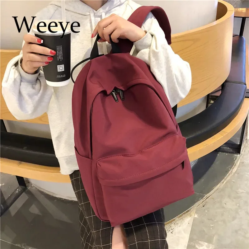 

Canvas Schoolbag For Female Harajuku High School Backpack For Female Students Campus Minimalist Waterproof Backpacks