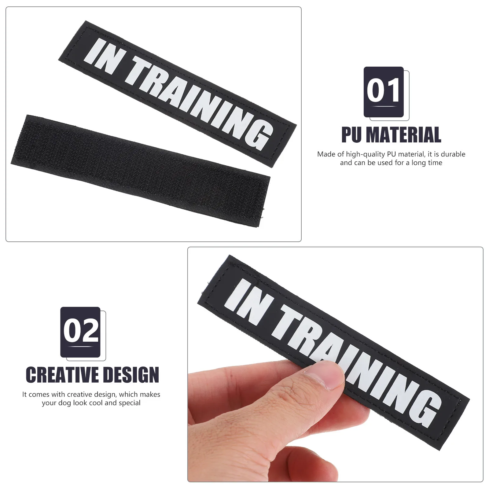 

Reflective Dog Patches Decorative Pet Vest Patch For Service Dog Harness Lightweight Breathable Suitable For Most Dogs