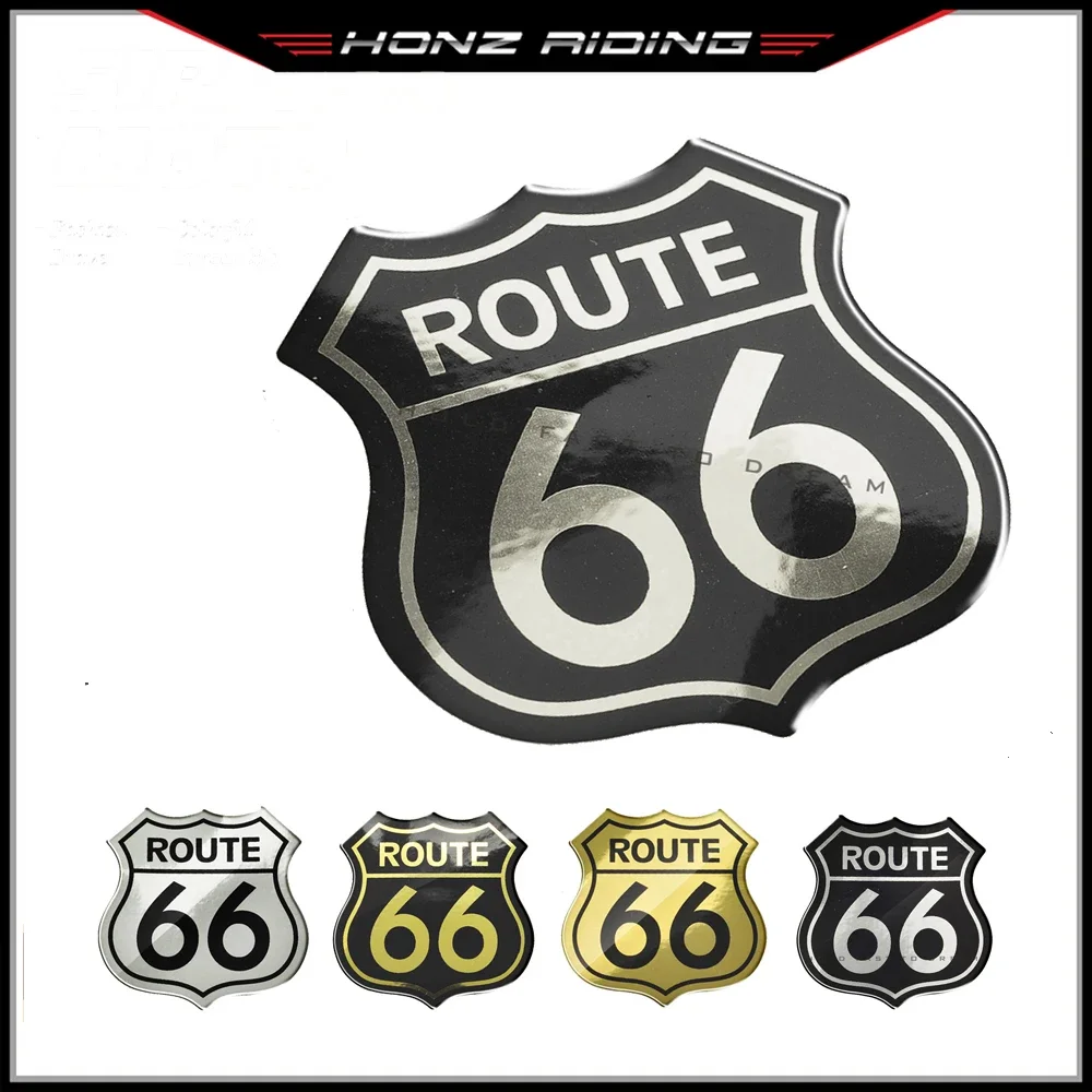 3D Motorcycle Decal Sticker The Historic Route 66 Car Stickers Case for Harley Indian VOD Big Dog Stickers