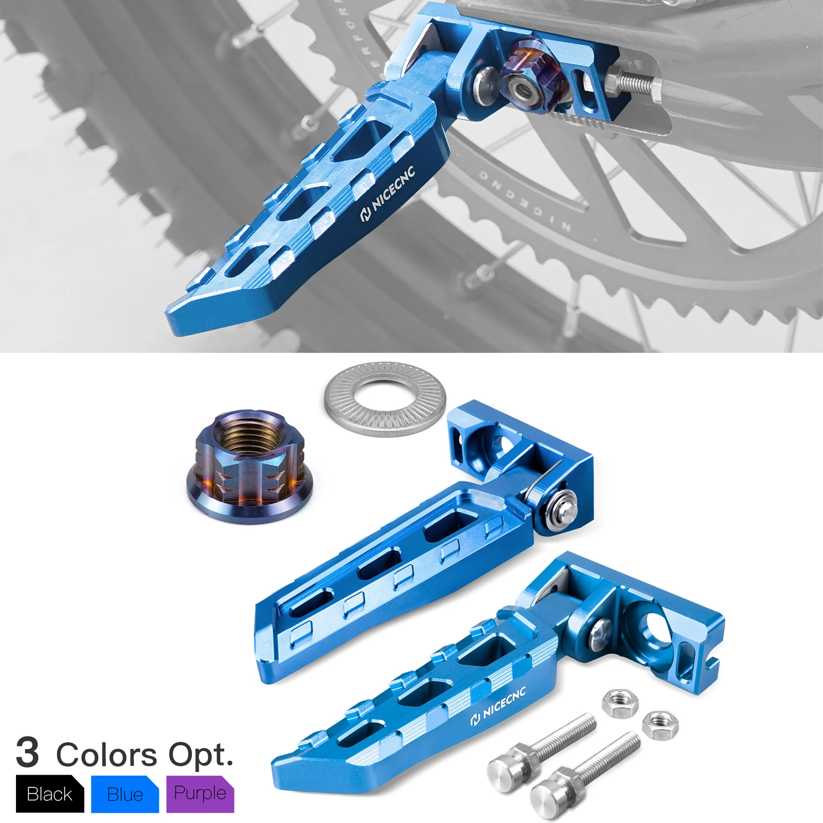 

NICECNC For Sur-Ron Surron Light Bee X S L1E Segway X160 X260 Motorcycle Chain Tensioner Adjuster Blocks & Rear Axle Nut