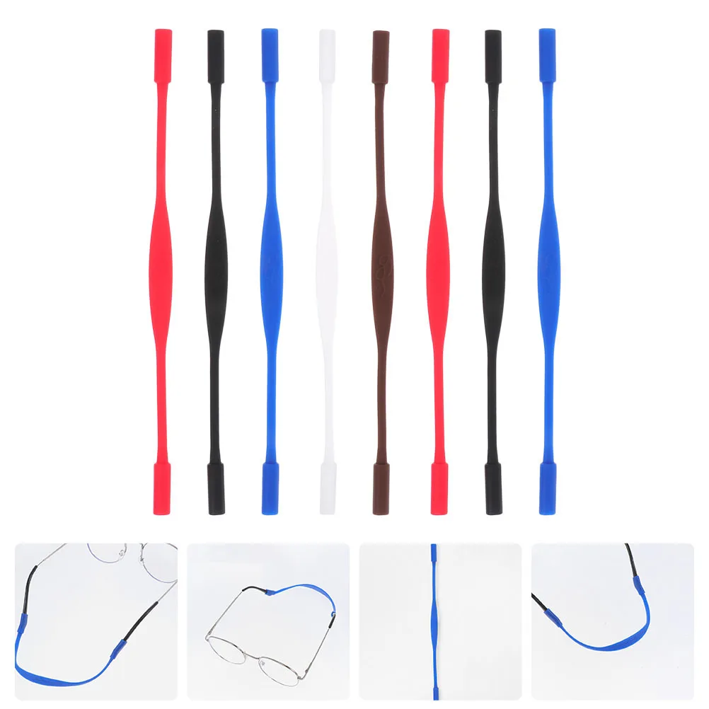 8 قطع من أحزمة النظارات المرنة وخفيفة الوزن، تصميم موجز للرياضة، نظارات شمسية للارتداء اليومي، نظارات القراءة #6