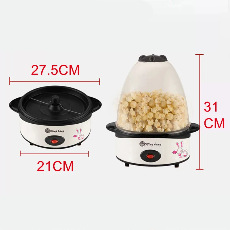 220V Popcorn Machine Mini High Efficiency Popcorn Machine Home Appliances Fully Automatic Home Kitchen Snack Making Machine