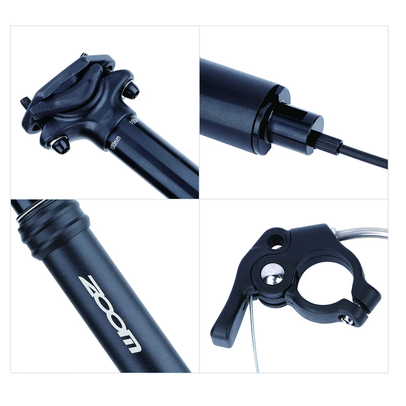 ZOOM telescopic tija mtb dropper seatpost Inner and Outer Remote Control Pole Mountain Bike Hydraulic Telescopic Canoe 30.9/31.6