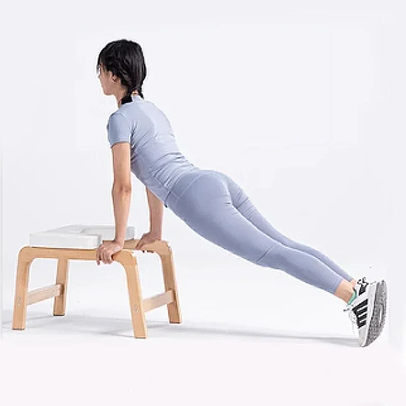 Beech Yoga Inverted Bench Assistant Household Solid Wood Fitness Chair For Wellness Shaping Fat Reduction Hips Back Arms