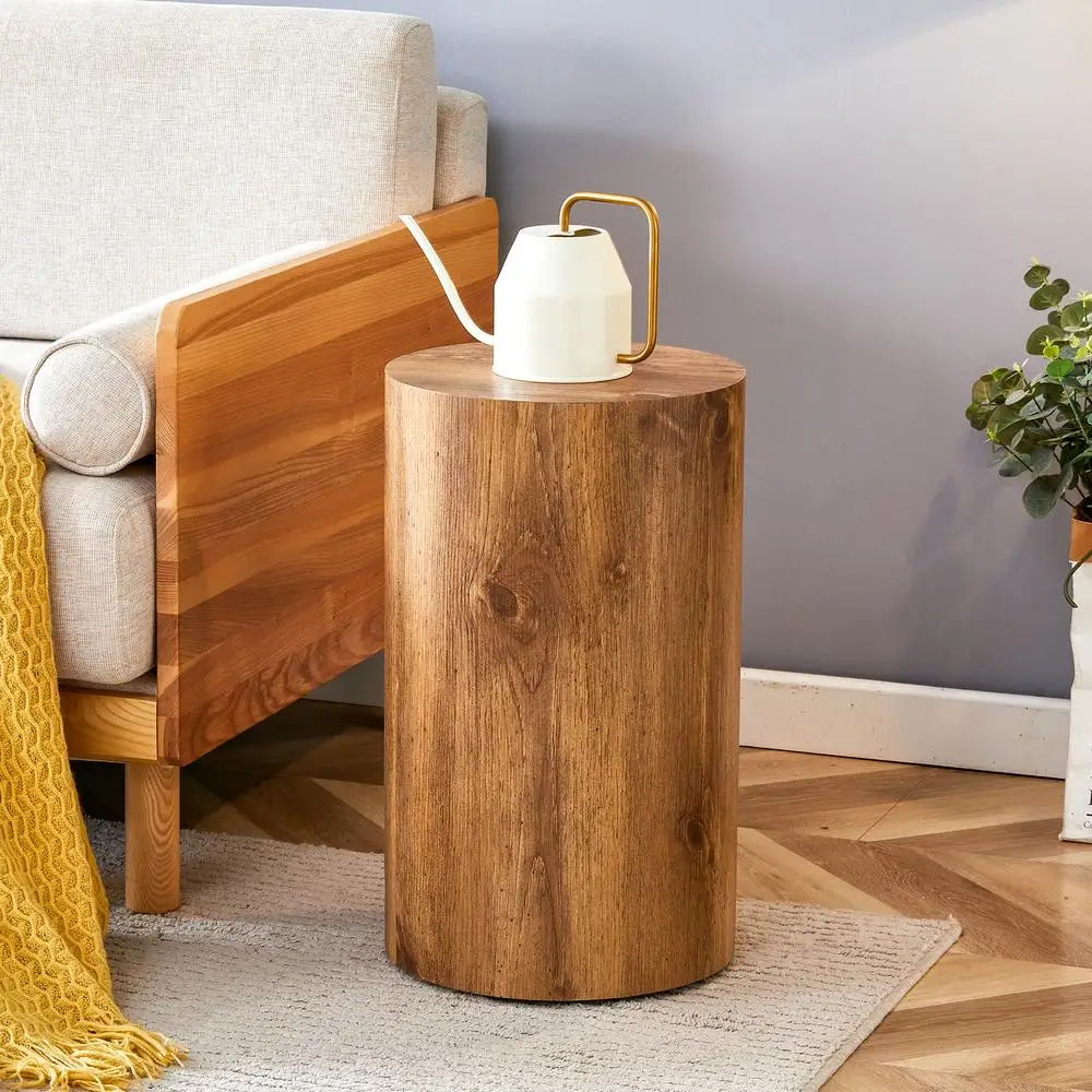 

Cylindrical Table Patterned Design Coffee Table Small Dining Table Workbench Writing Desk Multi-Functional Furniture