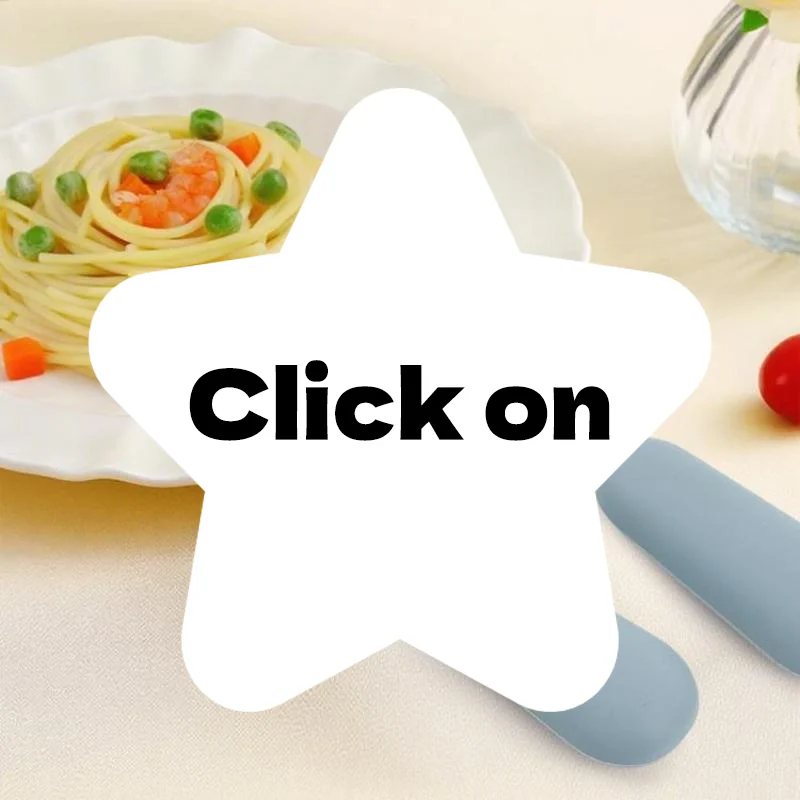 2Pcs/Set Baby Tableware Children Utensil Stainless Steel Toddler Dinnerware Solid Color Infant Food Feeding Spoon Fork Supply