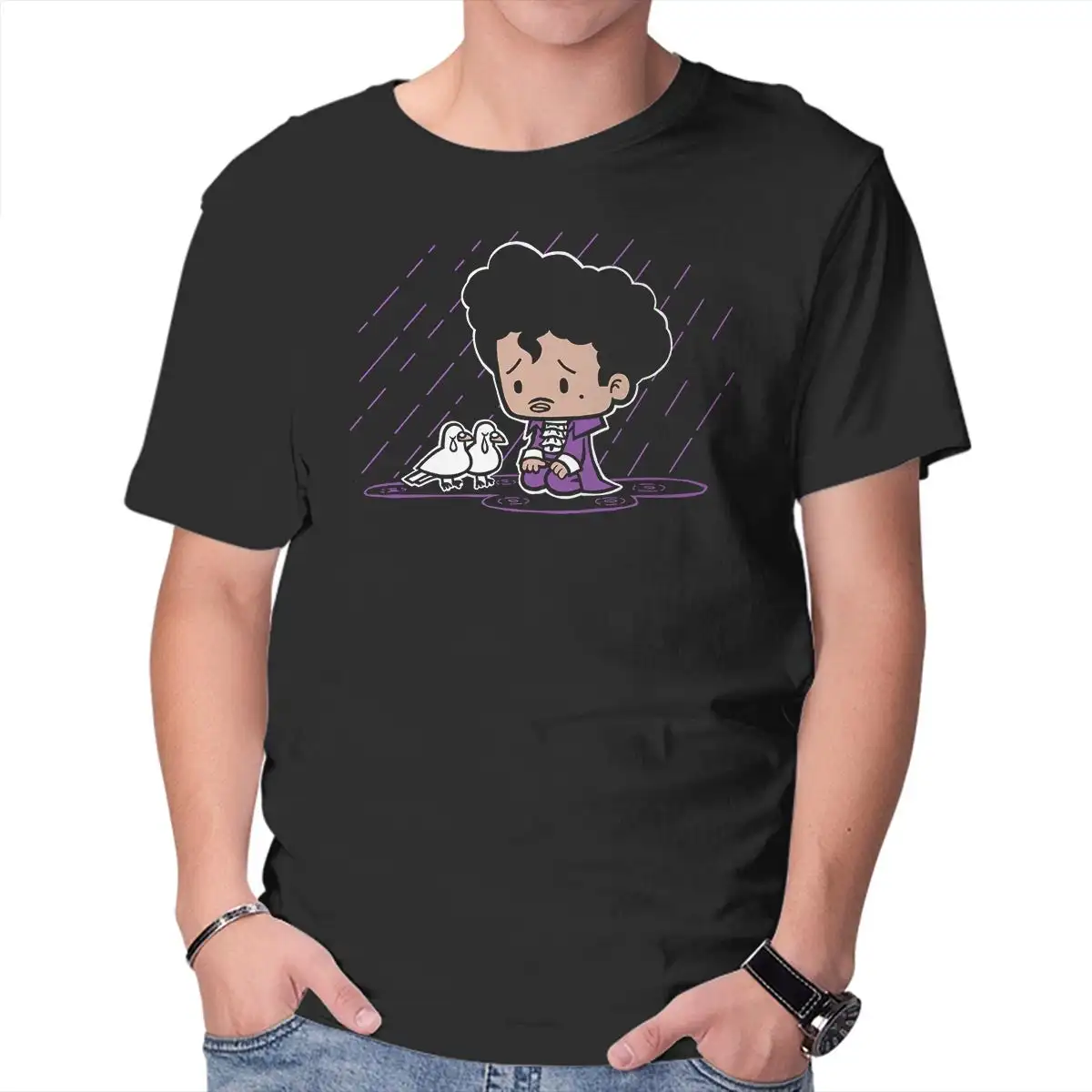 Purple Rain Unisex T-shirts for Man Woman Short Summer Tees Casual Cotton New Arrival Fashions Couple's Cloths