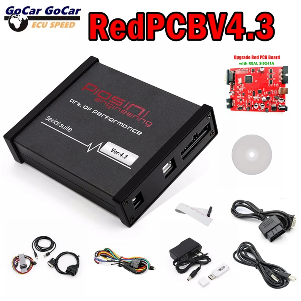 

Высококачественный программатор PIASINI 4.3 OBD2 ECU Pi그 Engineering V4.3 с USB-ключом, инструмент для настройки чипа ECU