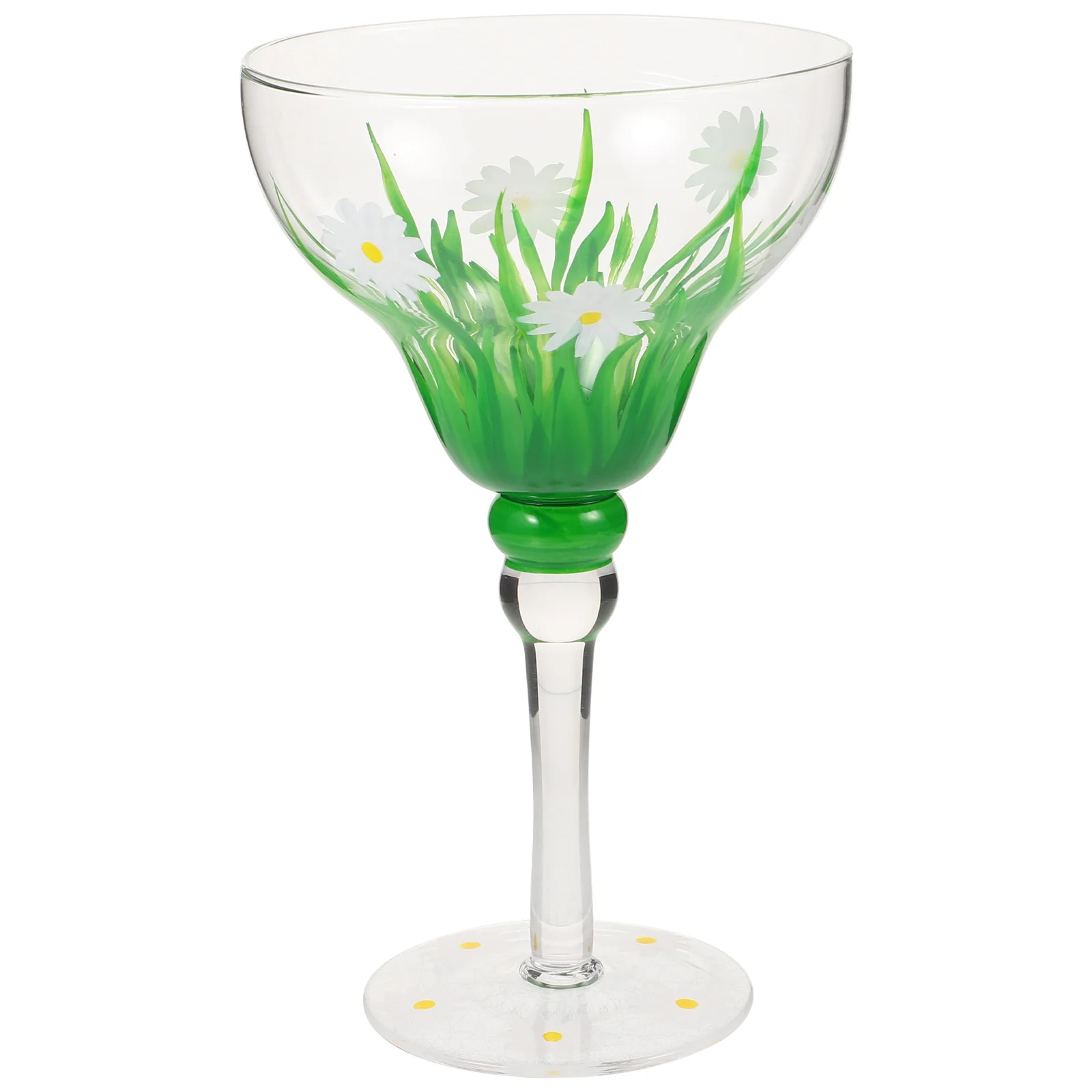 

Daisy Pattern Glass Goblet Delicate Wine Glass Multi-Function Household Bar Party Accessory Wear-Resistant Wine Glasses Reusable