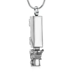 Cremation Jewelry Urn Necklace for Ashes Stainless Steel 18 Wheeler Semi Truck Keepsake Pendant Ashes Holder Memorial Urn Locket