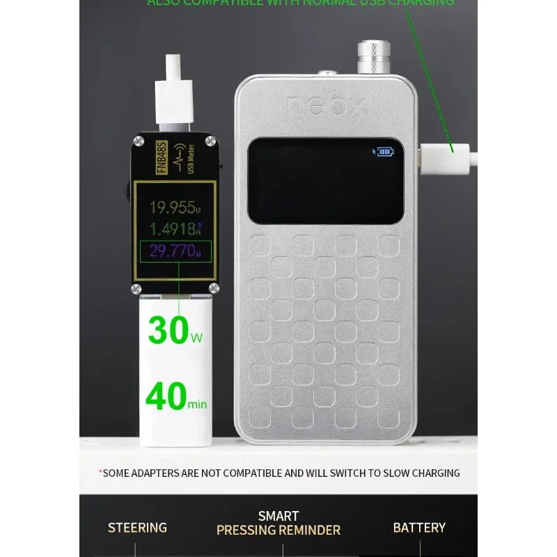 

80W Wireless Rechargeable Brushless Motor Nail Drill Machine Ultra Smooth 0-40000RPM E-file Handle for Nail Art