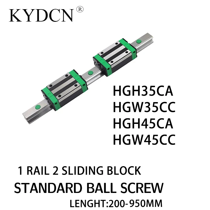 

1 шт. HGR35/45 200-950 мм новый оригинальный линейный направляющий рельсовый слайдер блок 2 шт. HGH35/45CA HGH35/45CC для 3D-принтера CNC