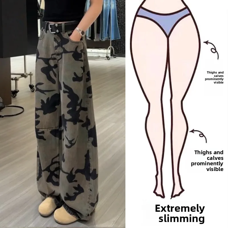 

Брюки с высокой талией и широкими штанинами, женские повседневные брюки больших размеров в корейском стиле, модные для работы и отдыха, осень-весна, новинка