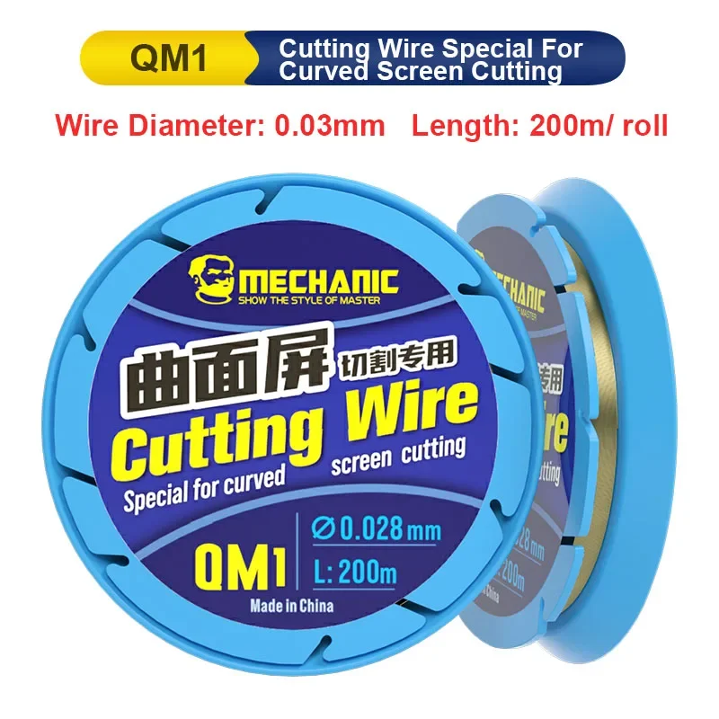 MECHANIC QM1 ZM1 Cutting Wire Straight Screen Curved Screen Cutting Wire 0.028 0.03mm Special For Cutting Phone Screen Separator