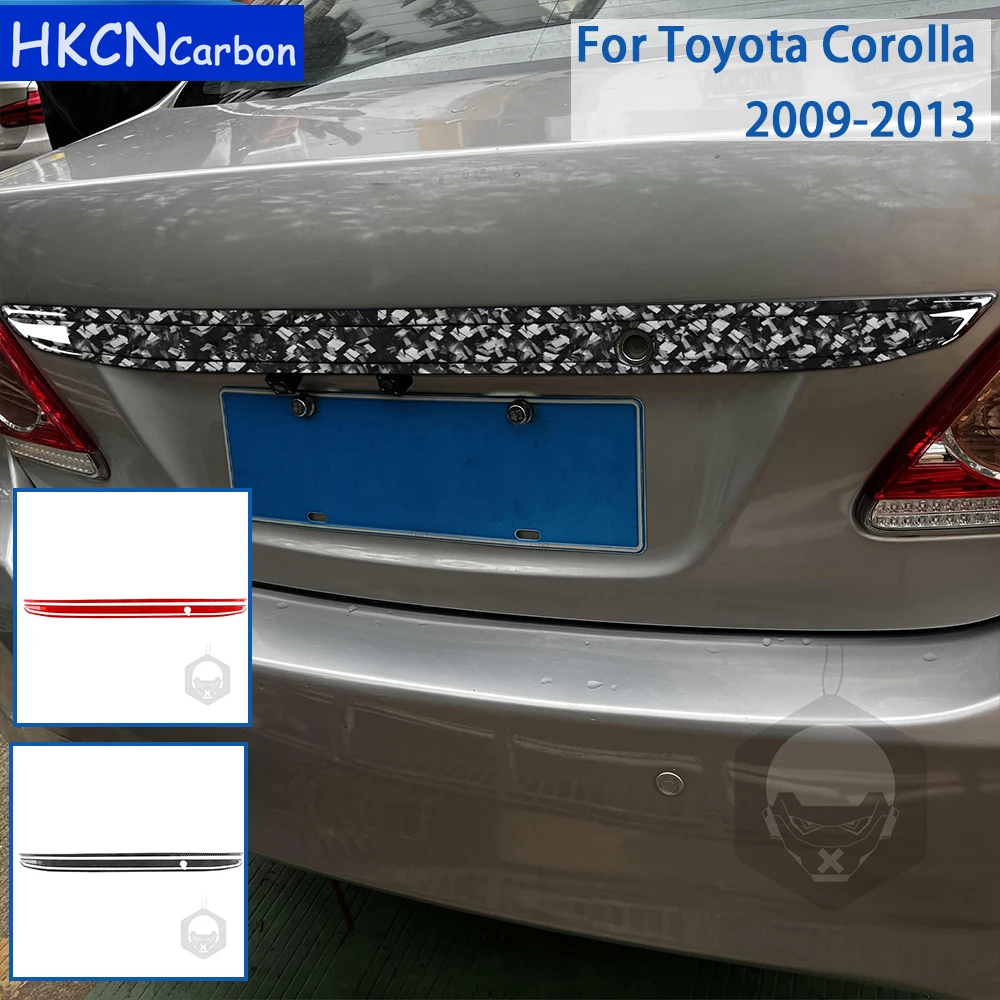 For Toyota Corolla 2009 2010 2011 2012 2013 Accessories Carbon Fiber Car Interior Rear Trunk Wing Protect Trim Stickers