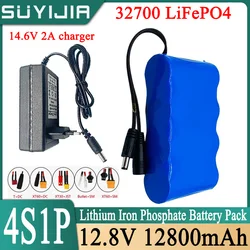 4S1P 32700 12.8V LiFePO4 Lithium Iron Phosphate Battery Pack 40A Electric Boat Balance BMS 12V Uninterruptible Power Supply