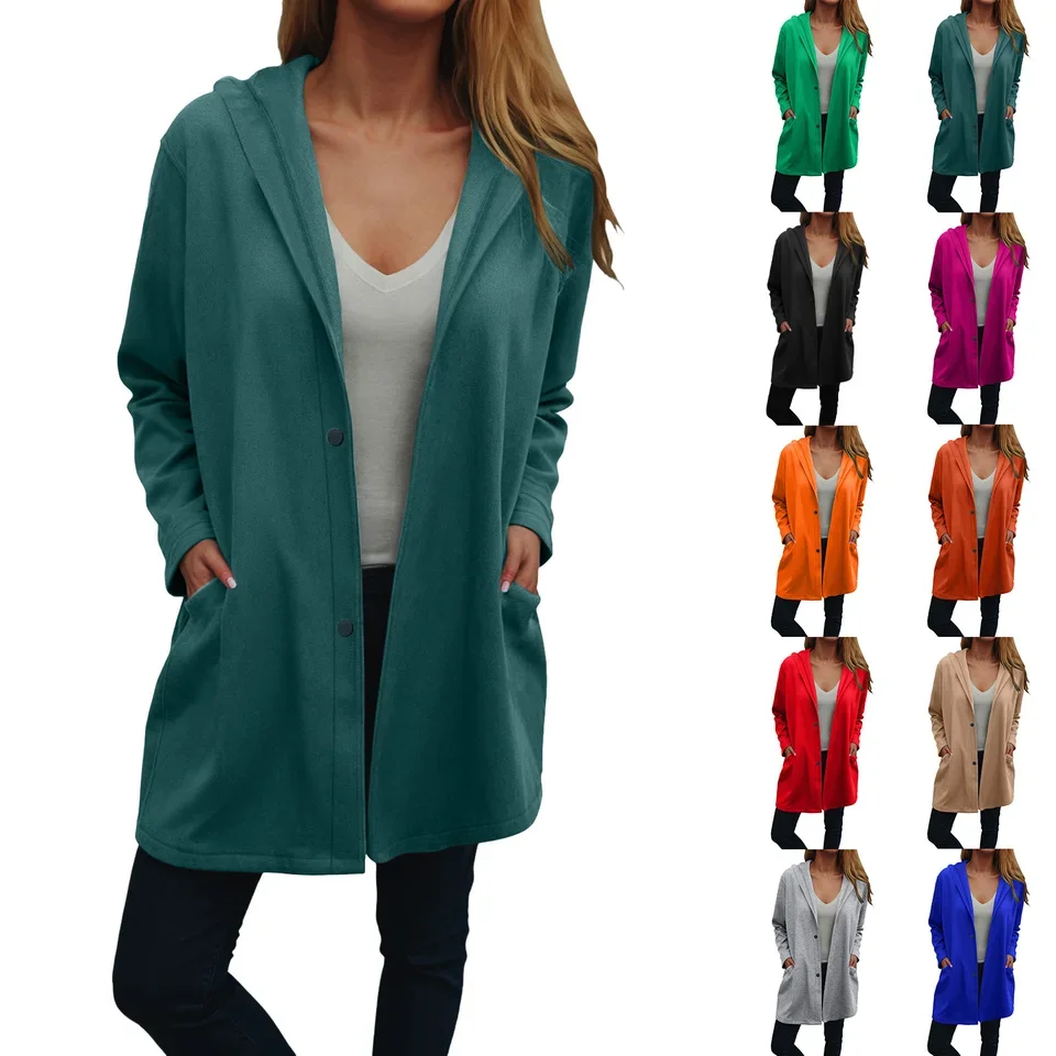 Women's Plus Size Casual Hoodie Color Block Plush Sweatshirt Zipper Coat Autumn Winter Loose large size Warm Coat outerwears