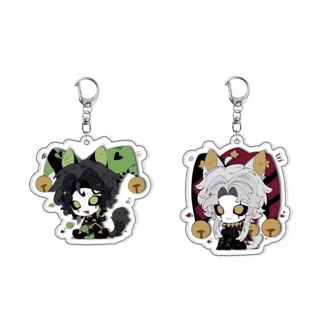 New The Freak Circus Keychain PIERROT Harlequin Plerrot Cute Cartoon Anime Funny Clown Pendant Car Keyring Bag Charms Badge Frie