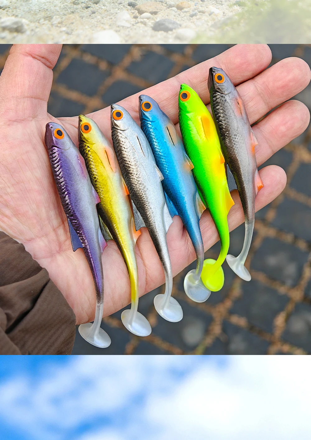 Hinweis Shad Bionic Soft Fishing Lure 11cm 8g Paddle Tail Swimbait Handgefertigter Köder Realistischer Köderfisch für Barsch, Hecht, Forelle, Raubfische – Detail 5