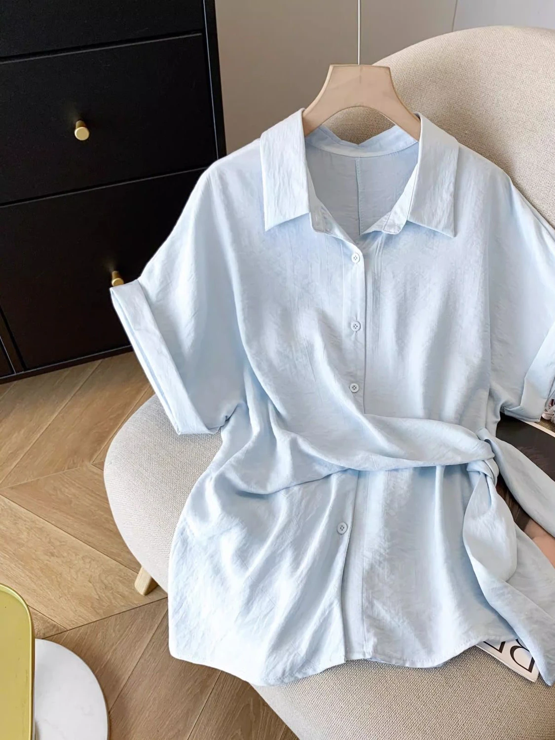 

Женский ort Sve irt с завышенной талией, летний новый уникальный утягивающий топ с воротником, стандартный крой, однотонный цвет, попка...