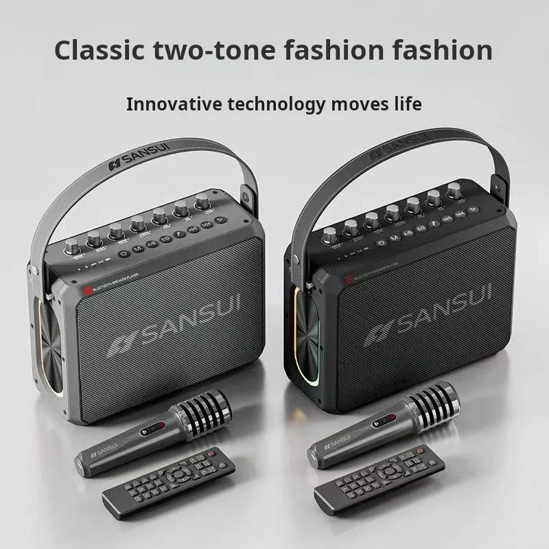 Shanshui T98 Беспроводная связь Bluetooth 5.3 Высококачественная мощность 150 Вт Открытый портативный караоке Высококачественный динамик с микрофонами
