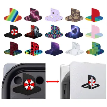 2 pièces dessin animé vinyle décalque peaux couverture pour Console PS5 Logo sous-couche autocollant pour PlayStation 5 disque Version numérique accessoires