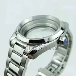 HQ 41mm 10ATM WR Double Domed Sapphire Crystal Stainless Steel Case for Aqua Terra Style Men's Watches for NH35A Mov't